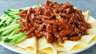 【小穎美食】京醬肉絲許多人第一步就做錯了，難怪不好吃，大廚教你正確做法