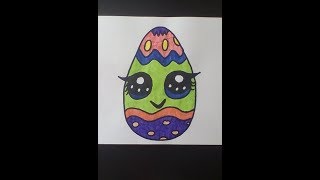 Как нарисовать пасхальное яйцо   \   How to draw an easter egg Как нарисовать милые рисунки