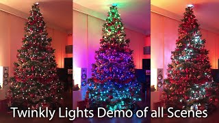 Twinkly light demo - All effects 800 lights Christmas tree demonstration