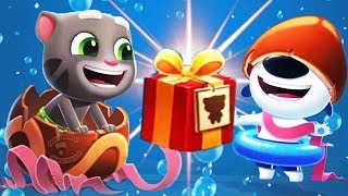 ГОВОРЯЩИЙ ТОМ АКВАПАРК ОХОТА ЗА ЯЙЦАМИ мультик игра видео для детей #1 Talking Tom Pool Egg Hunt