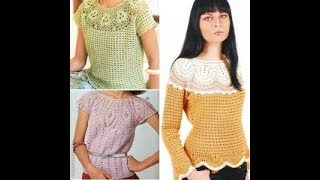 Летняя Кофточка с Круглой Кокеткой Крючком - 2019 / Summer Blouse with Round Yoke Crochet