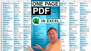 Excel How To Create A PDF Of Just One Page - #shorts