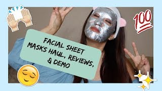 FACIAL SHEET MASKS HAUL, REVIEWS, & DEMO | MISSMISSCHELLE