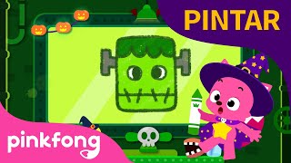 ¡Pintemos la cara de Frankenstein! | Canciones para Pintar | Halloween Pinkfong Canciones Infantiles
