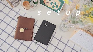 おニューのトラベラーズノートにチャームをつけて能率手帳を挟む｜Traveler's notebook & nolty setup