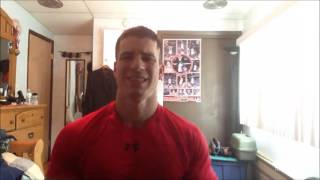 Strong guy flexing