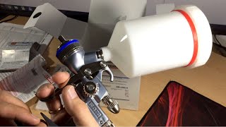 Краскопульт Sata 100 B F RP 1.8 для грунта. Распаковка и перовое нанесение грунта