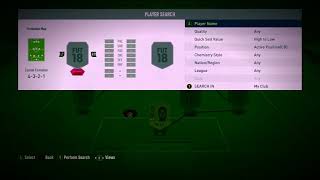 Fifa 18 : 50K squad builder