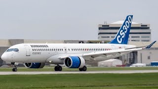 Bombardier CS300 (BCS3) departing & landing in Montreal (YUL/CYUL)