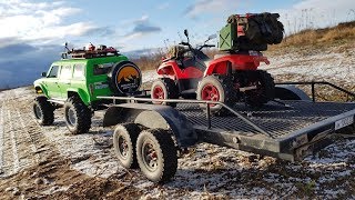 Перевозка квадроцикла на прицепе ... Тест квадроцикла на бездорожье. Offroad 4x4