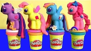 New Play Doh My Little Pony Make 'N Style Ponies Twilight Sparkle, Rainbow Dash, Pinkie Pie MLP 2016