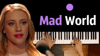 Mad World (OST "Riverdale") ● караоке| PIANO_KARAOKE ● ᴴᴰ + НОТЫ & MIDI | orig. Gary Jules