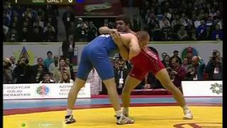 Осетин Хетаг Газюмов и Георгий Гогшелидзе Грузин 96 кг Финал Чемпионат Европы Баку 2010 год