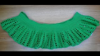 Зеленая пляжная юбка (крючком)