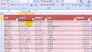 データの並べ替え　「エクセル2007(Excel2007)動画解説」