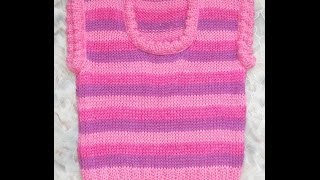Безрукавка спицами Полосатая - 1 часть - Knitting jerkin spokes