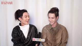 【博君一肖】王一博X肖战 WANG YIBO X XIAO ZHAN 第一次拍摄芭莎双人照时的采访 | First Interview by BAZAAR