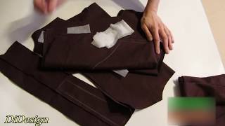 КАК ПОШИТЬ МОДНОЕ ЖЕНСКОЕ ПЛАТЬЕ ИЗ ШТРУКСА ( ВЕЛЬВЕТА) jak uszyć modną sukienkę