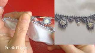 İplikten Sarmalı Tığ Oyası Yapımı - Anlatımlı Oya Modelleri