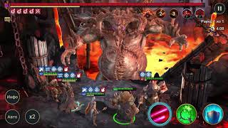 RAID: Shadow Legends Тайрел, Стальной череп, Череполом, Бад Эль-Казар, Длиннобород против клан босса