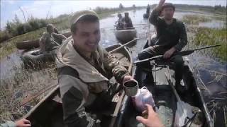 Разорвало РУЖЬЁ на охоте, гоняем утку (18+).