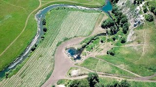 Голубое озеро под Уфой с высоты птичьего полета