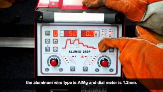 double pulsed mig welding with ALUMIG-250P