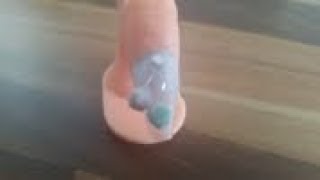 pom pom acrylic nails | tutorial