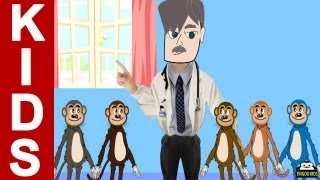 Nursery Rhymes | Five Little Monkeys | Kids Songs With Lyrics (English Language)