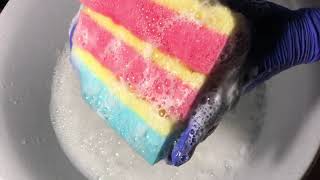 ASMR Sounds: cutting soaps, sponges, ripping the sponge?ASMR звуки:резка мыла,губки,разрываю губку
