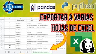 ¿Cómo exportar datos de un Dataframe a diferentes hojas de un libro de Excel? | Pandas|Python