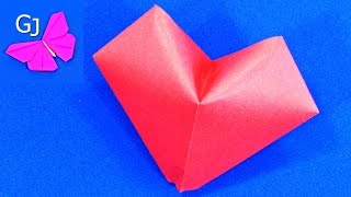 Оригами из бумаги ❤️ Объемная Валентинка Сердце