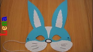 Hasen Maske basteln - Bunny DIY Rabbit Mask DIY - как сделать маску зайца из бумаги