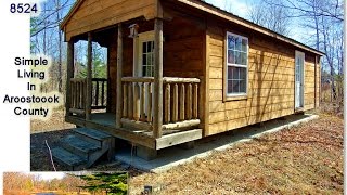 SOLD! Maine Real Estate | 20 Acres Of Land On "B" Stream, Woods Cabin Home MOOERS #8524