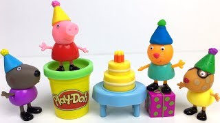 UNBOXING PEPPA PIG'S BIRTHDAY PARTY FRIENDS - PEDRO REBECCA & DANNY AND CANDY CAT BIRTHDAY - PART 1