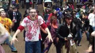 Michael Jackson Thriller Zombie dance Vancouver flash-mob 2012