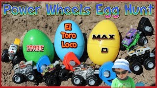 Monster Jam Mini Trucks and Surprise Egg Hunt