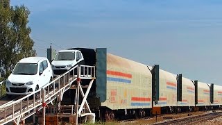 CAR carrier UNLOADING : Indian Railways AUTO Deck