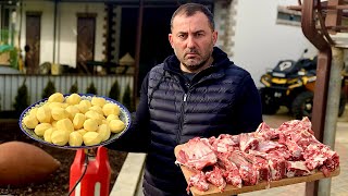 MEAT and POTATOES. KAZAN - KEBAB