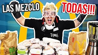 Mezclamos TODAS las HAMBURGUESAS del MCDONALDS a la vez!! Resultado CATASTRÓFICO!!