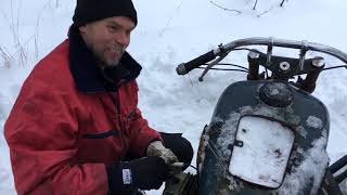 First upstart after many years in the garden, Ural motorcycle