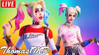 ?FASHION SHOW LIVE! // GIFTING HARLEY QUINN SKIN *FREE* // Fortnite Battle Royale