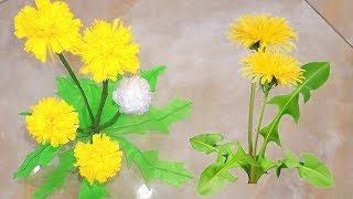 DIY КАК СДЕЛАТЬ ОДУВАНЧИК ИЗ МУСОРНОГО ПАКЕТА | Flowers from plastic bags