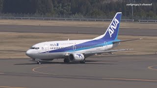 福島空港 ANA WINGS (AKX/ANA) Boeing 737-500 JA307K 離陸 2020.3.21