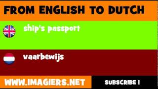 NEDERLANDS = ENGELS = vaarbewijs