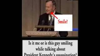 Bush Sr. smiles when recalling JFK assassination!
