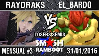 [SmashxRamboot #3] RayDraks (Cloud, Charizard) Vs. El_Bardo (Bowser) Losers Semis