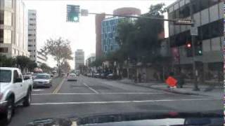Driving along Glendale Streets, CA, USA