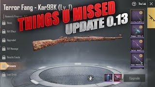 Things U Might Missed in Update 0.13 ! Kar98k in Lab Pubg Mobile