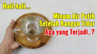 MINUM AIR PUTIH SETELAH BANGUN TIDUR, APA YANG TERJADI PADA TUBUH...??